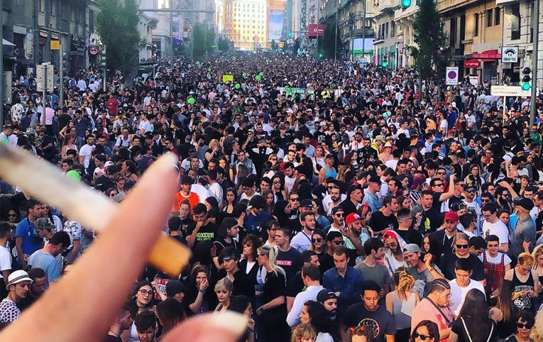 Marcha de la marihuana 2019 en Madrid